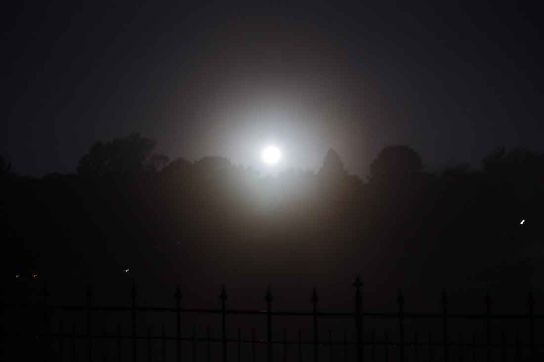 Bellevue Moon Through Fog
